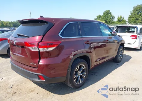 2018 Toyota Highlander Le/Le Plus from USA, damaged, VIN 5TDBZRFH4JS873667